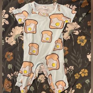 Baby printed breakfast food romper, size 0-3 months